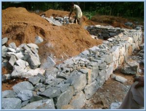 Rubble foundation construction work in kochi