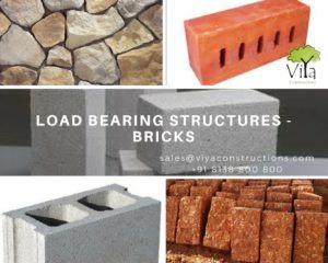 Bricks used in building construction of Load bearing structures in Kerala