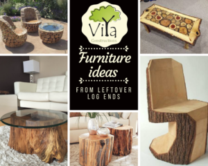 Furniture ideas from leftover log ends