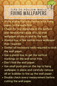 Tips to follow before fixing wallpapers