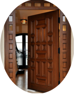 Wooden front doors