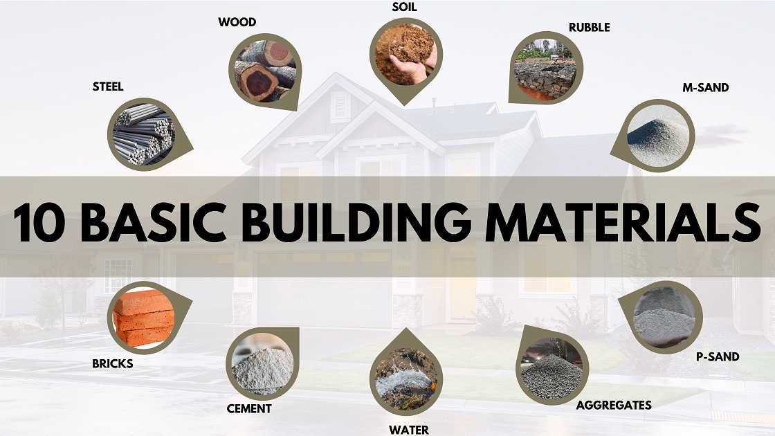 10 Basic Civil Construction Materials - Viya Constructions