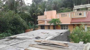 Independent house at Thiruvankulam - Concreting